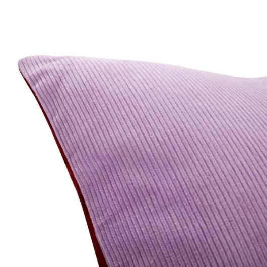 CONTRAST COLOUR CORDUROY CUSHION