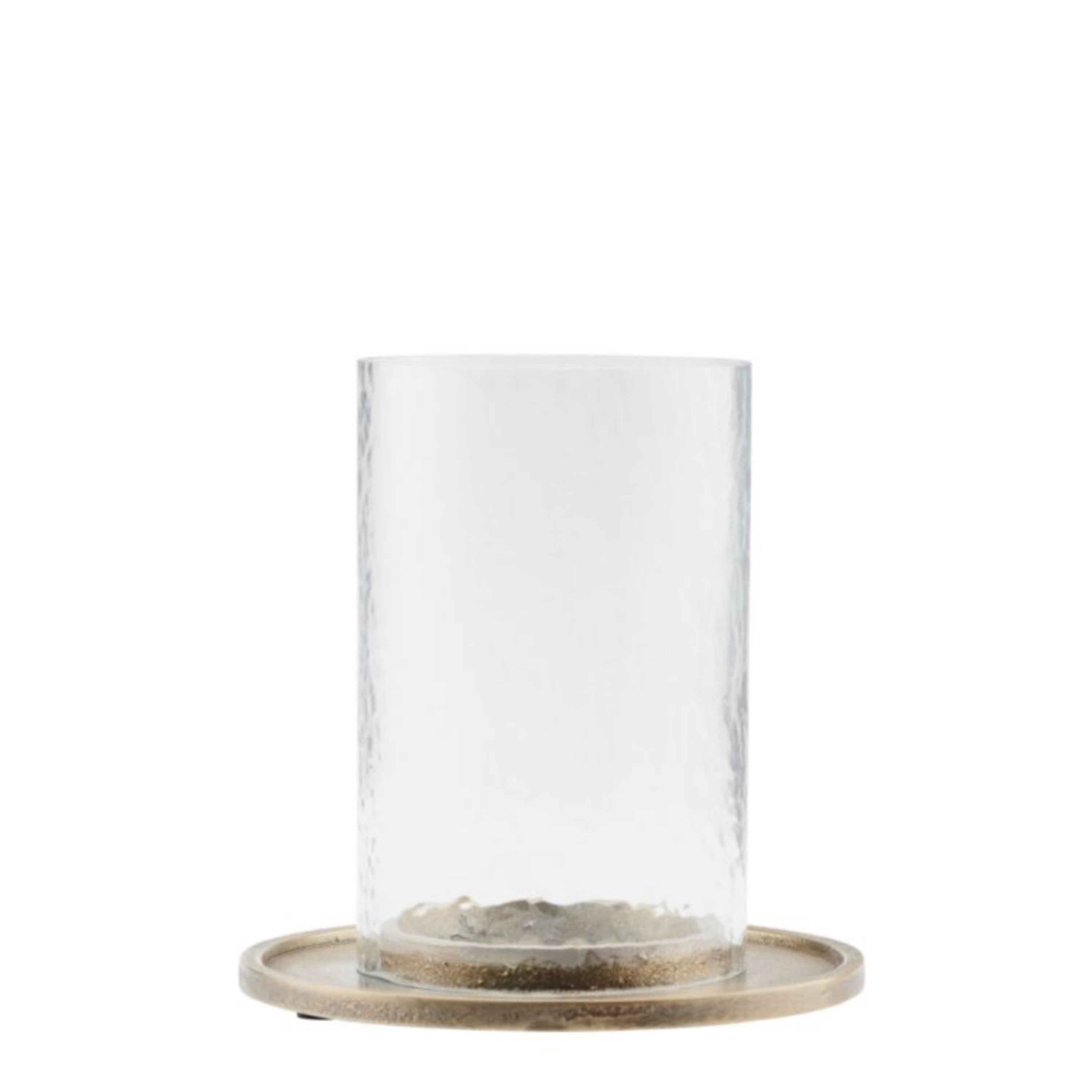 HAMMERED GLASS CANDLE STAND