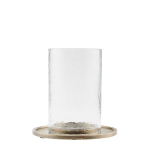 HAMMERED GLASS CANDLE STAND