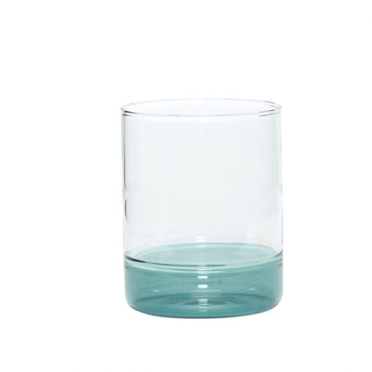 SET OF 4 COLOURED GLASS TUMBLERS