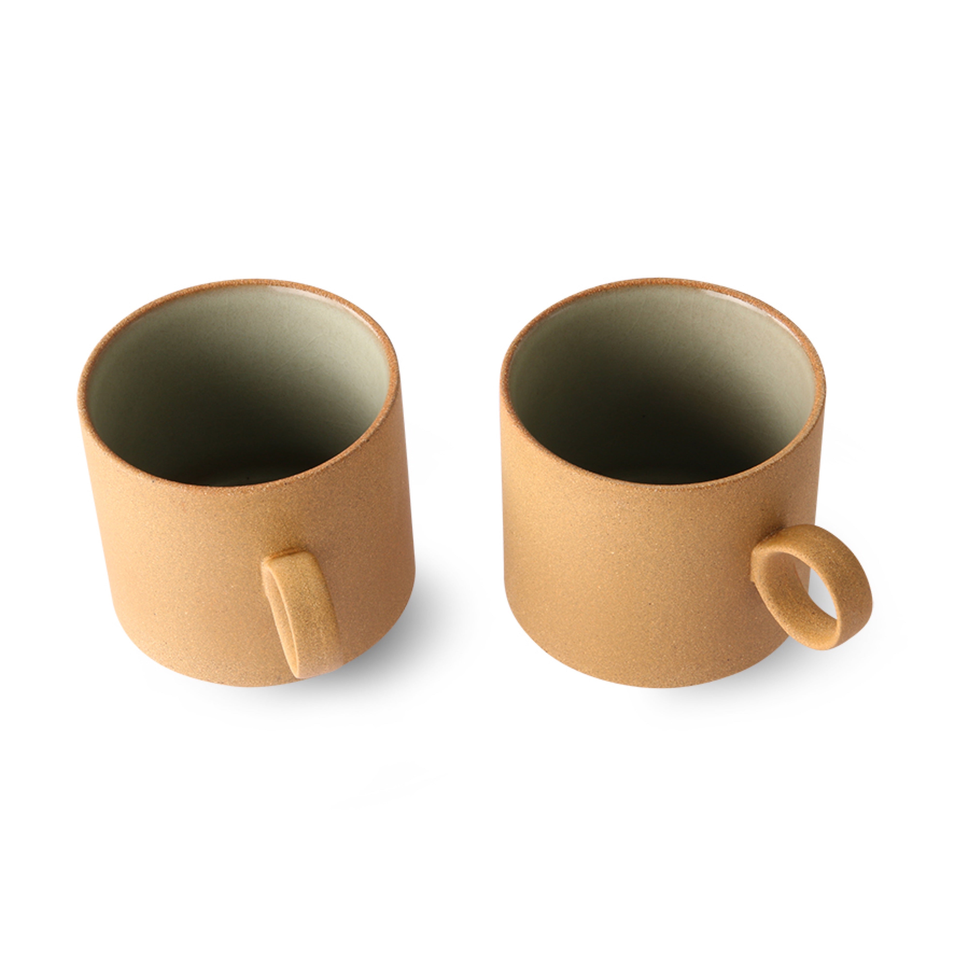 SET OF 2 STONEWARE COFFEE MUGS