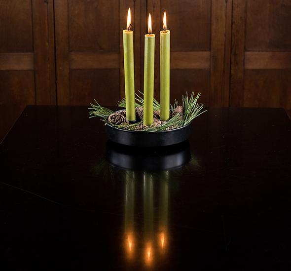 OLIVE GREEN ECO DINNER CANDLES