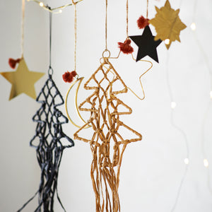RAFFIA HANGING CHRISTMAS TREE