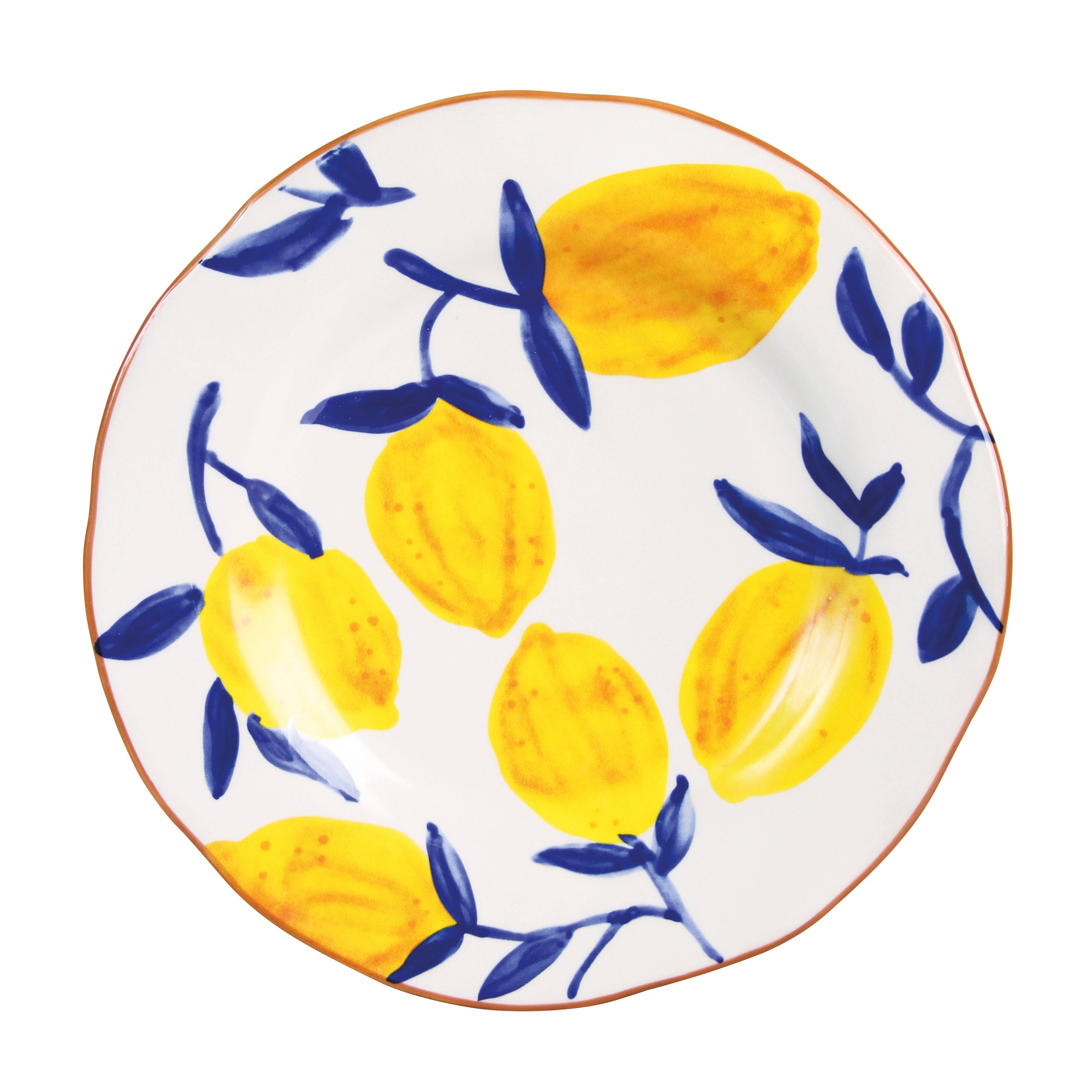 SET OF 4 LEMON PLATES