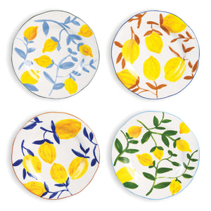 SET OF 4 LEMON PLATES