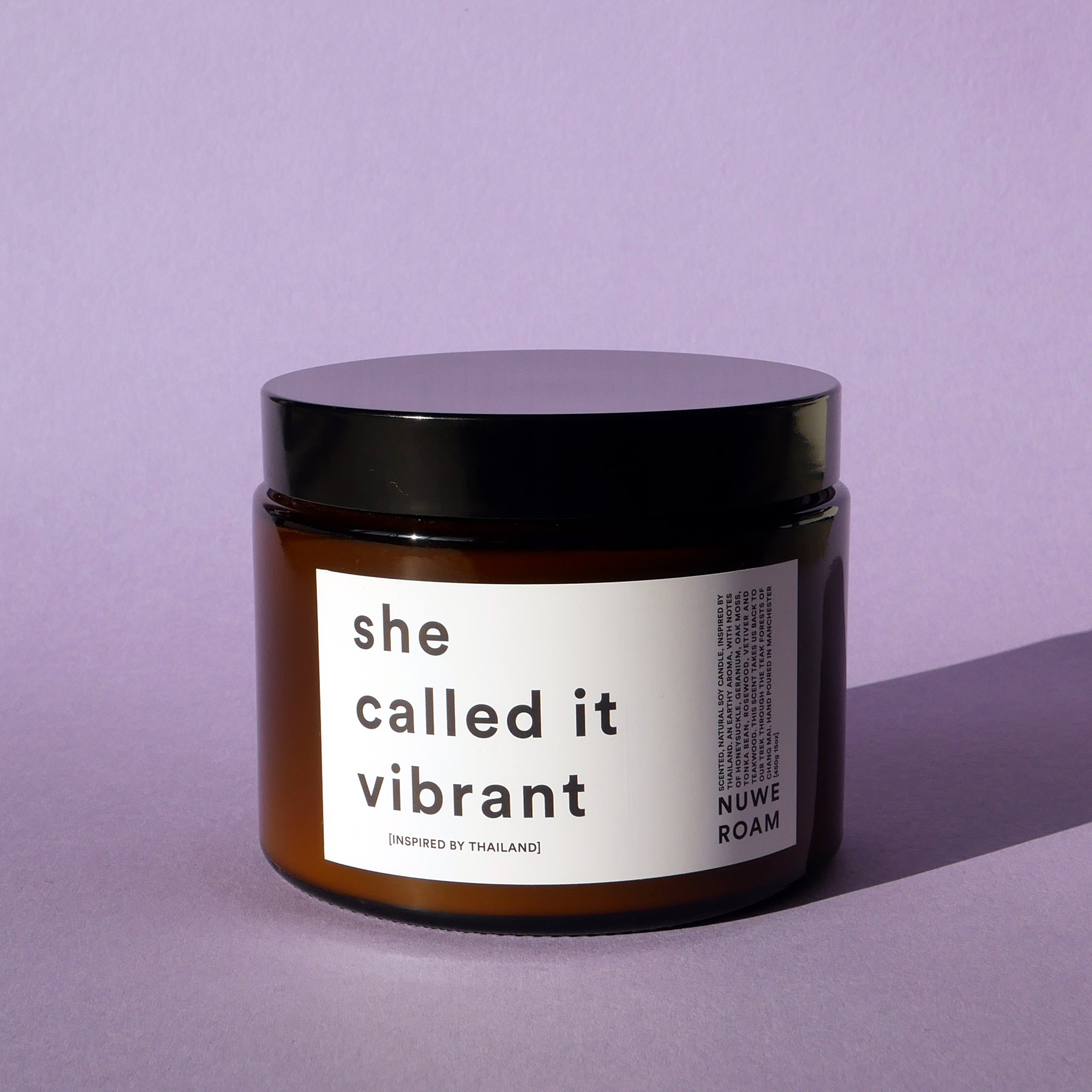 'SHE CALLED IT VIBRANT' TEAKWOOD SCENTED LARGE CANDLE