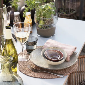 'LAKE' SPECKLED GREY DINNER PLATE