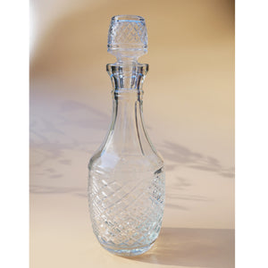 ART DECO PRESSED GLASS DECANTER