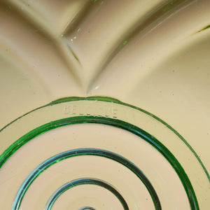 VINTAGE GREEN GLASS ART DECO BELGIQUE BOWL
