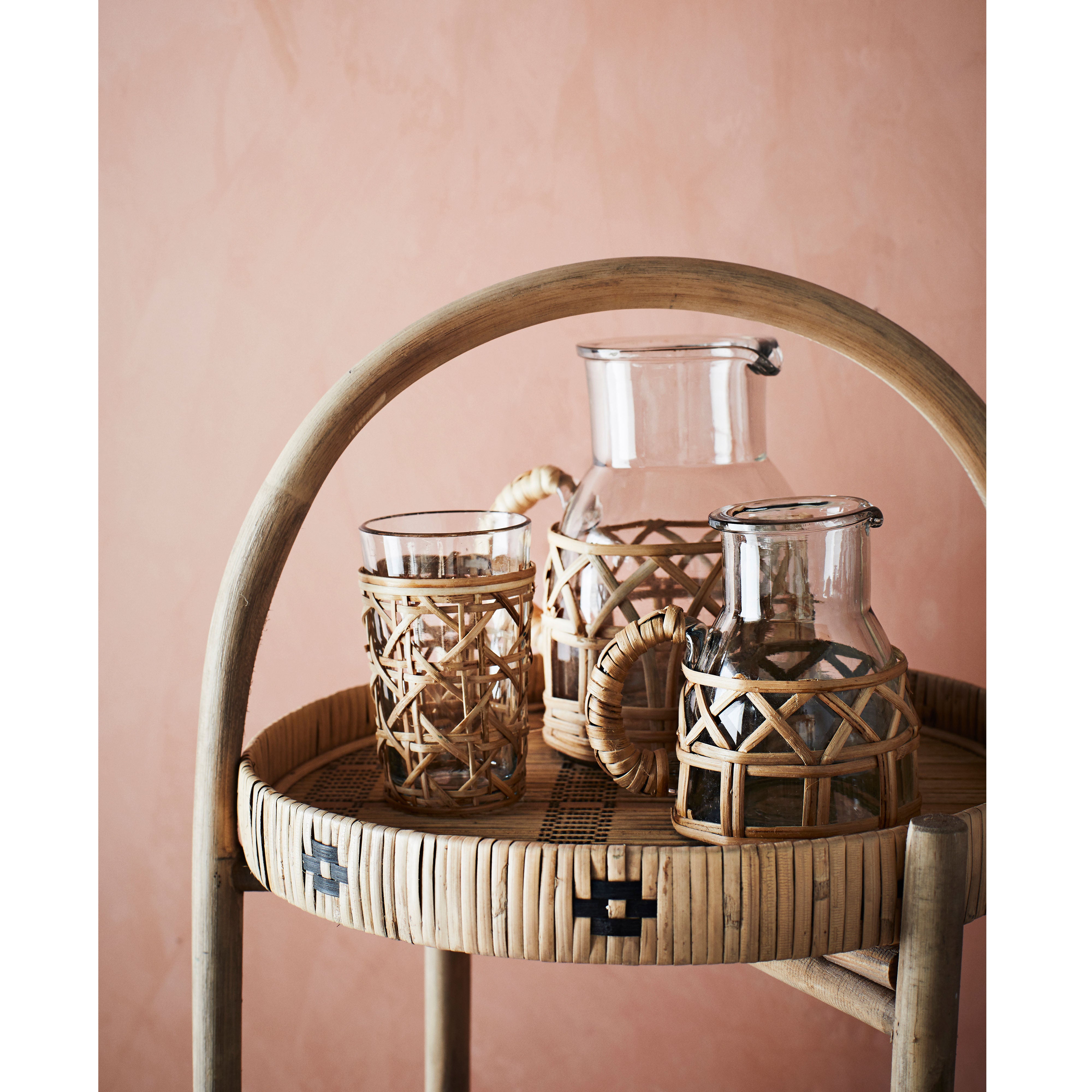 SMALL BAMBOO WICKER CARAFE