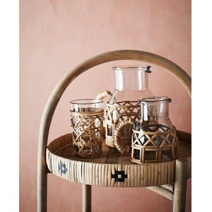 SMALL BAMBOO WICKER CARAFE