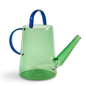 GREEN GLASS WATERING CAN