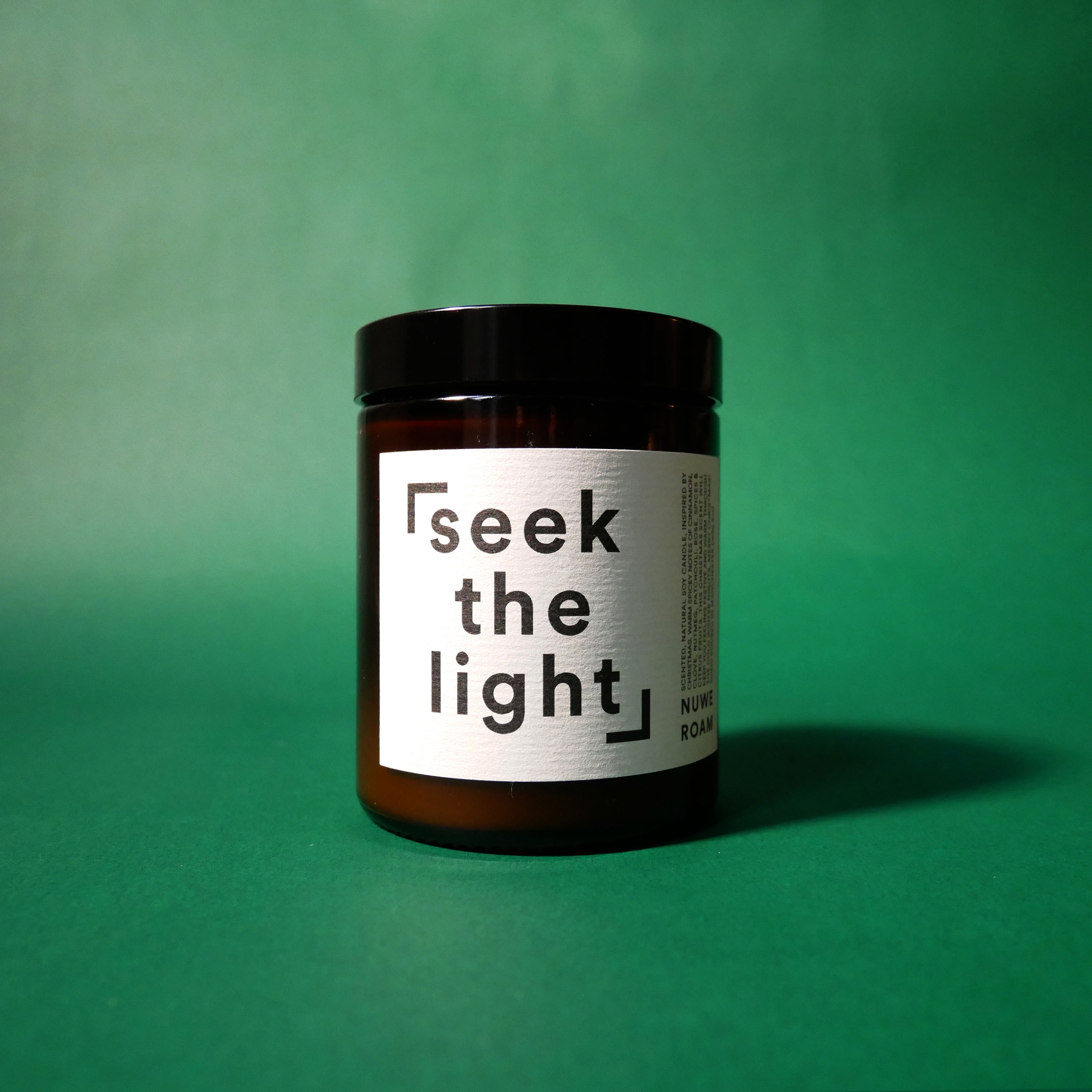 'SEEK THE LIGHT' CINNAMON & ORANGE SCENTED CANDLE