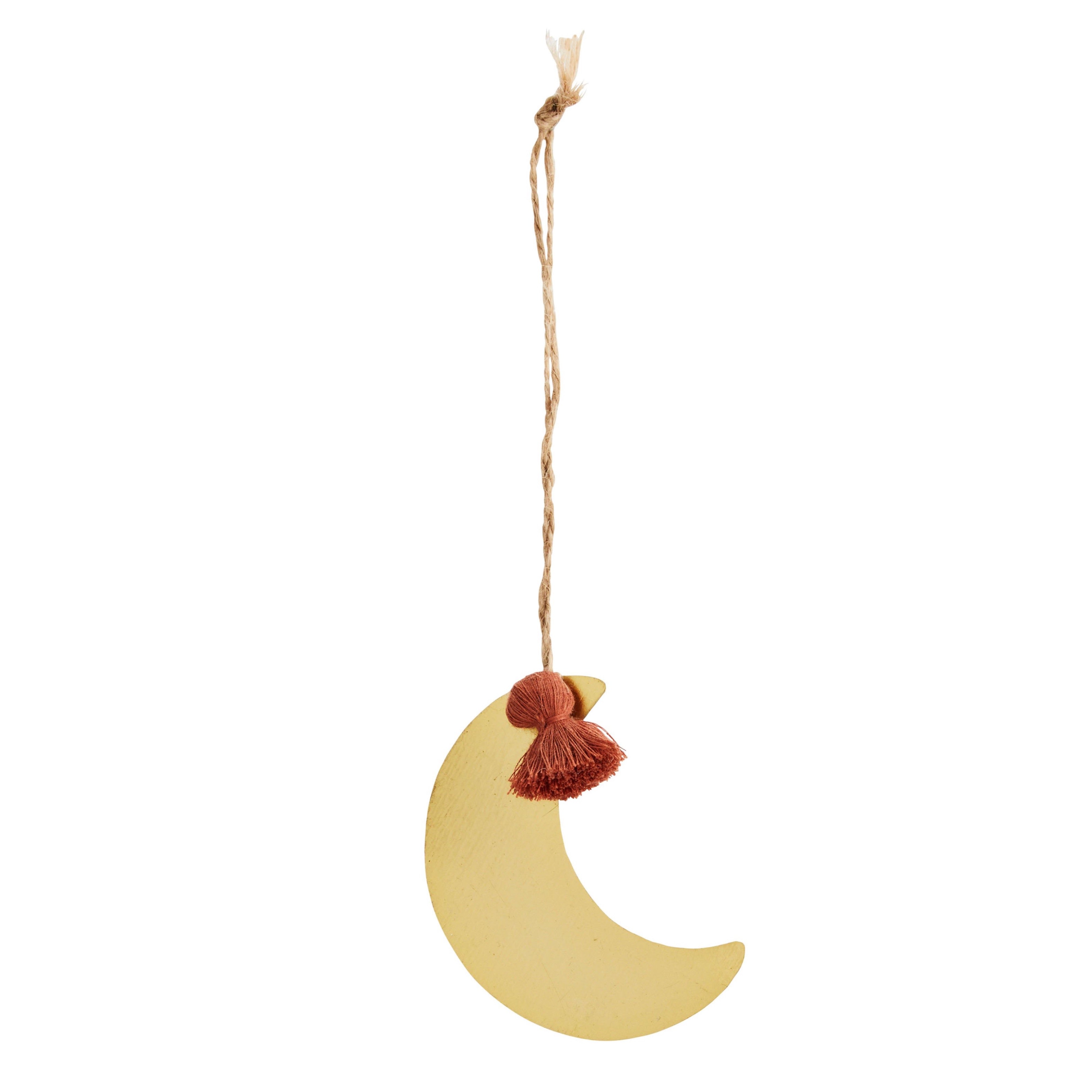 RECYCLED HANGING MOON CHRISTMAS DECORATION